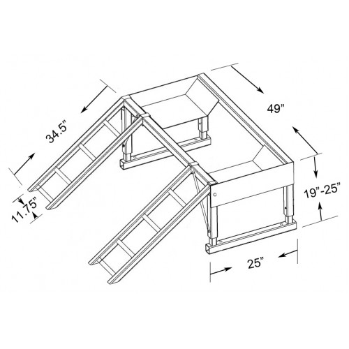 Aluminum ATV Riser for Pickup Trucks